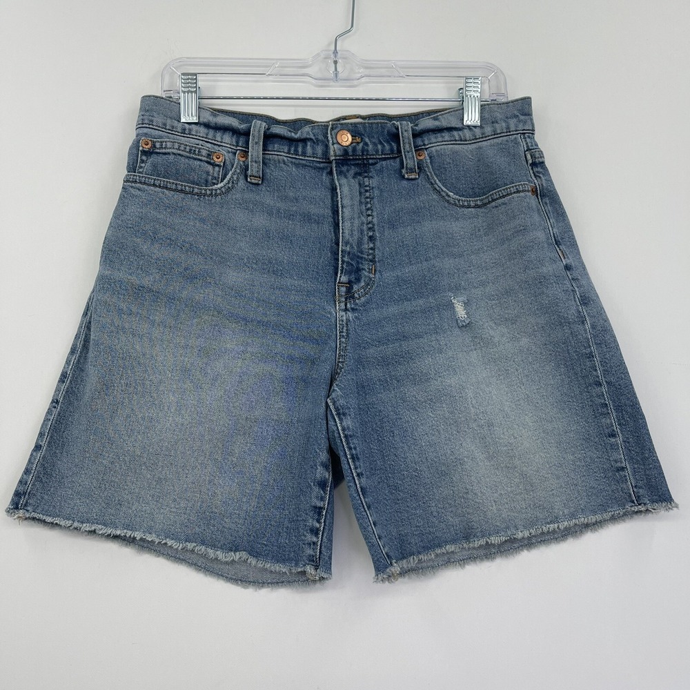 J.Crew Womens Jeans Shorts Size 29 Distressed Cutoff High Rise Denim